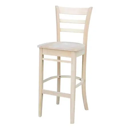 International Concepts International Concepts S-6173 Emily bar stool, 30" seat height, unfinished — product photo