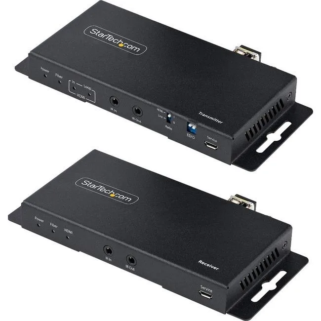 STARTECH STARTECH ST121HD20FXA2 4K 60Hz HDMI Fiber Extender Kit 1km/300m LC 7.1ch 3.5mm RS232 IR — product photo