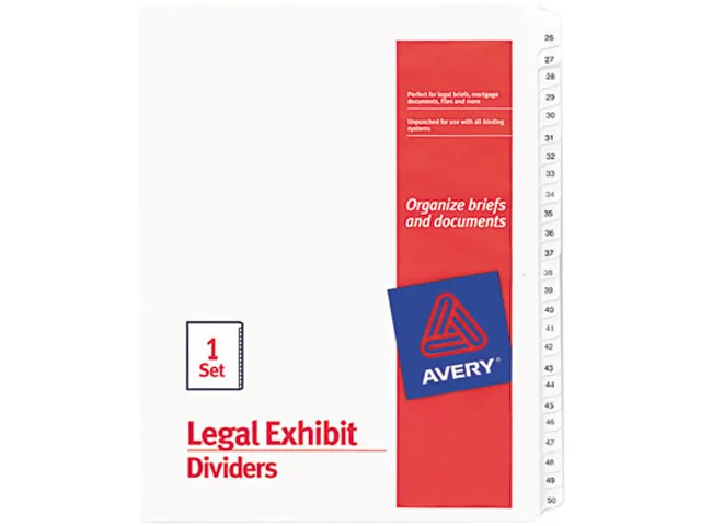 Avery Avery 01702 Collated Legal Dividers Allstate Style 26-50 Tab Set 25 Tabs — product photo