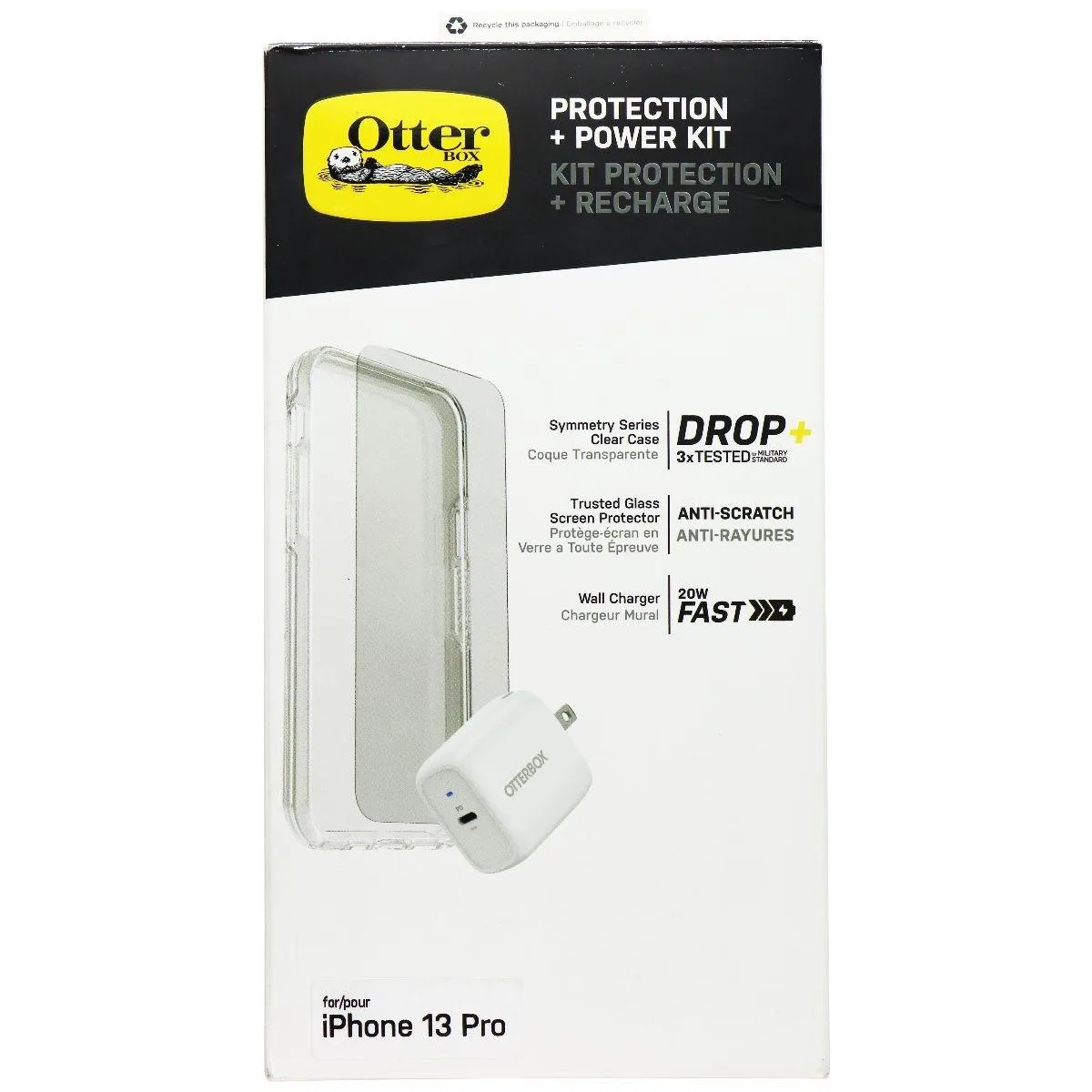 OtterBox OtterBox Symmetry Clear Case Kit for iPhone 13 Pro with 20W Charger — product photo
