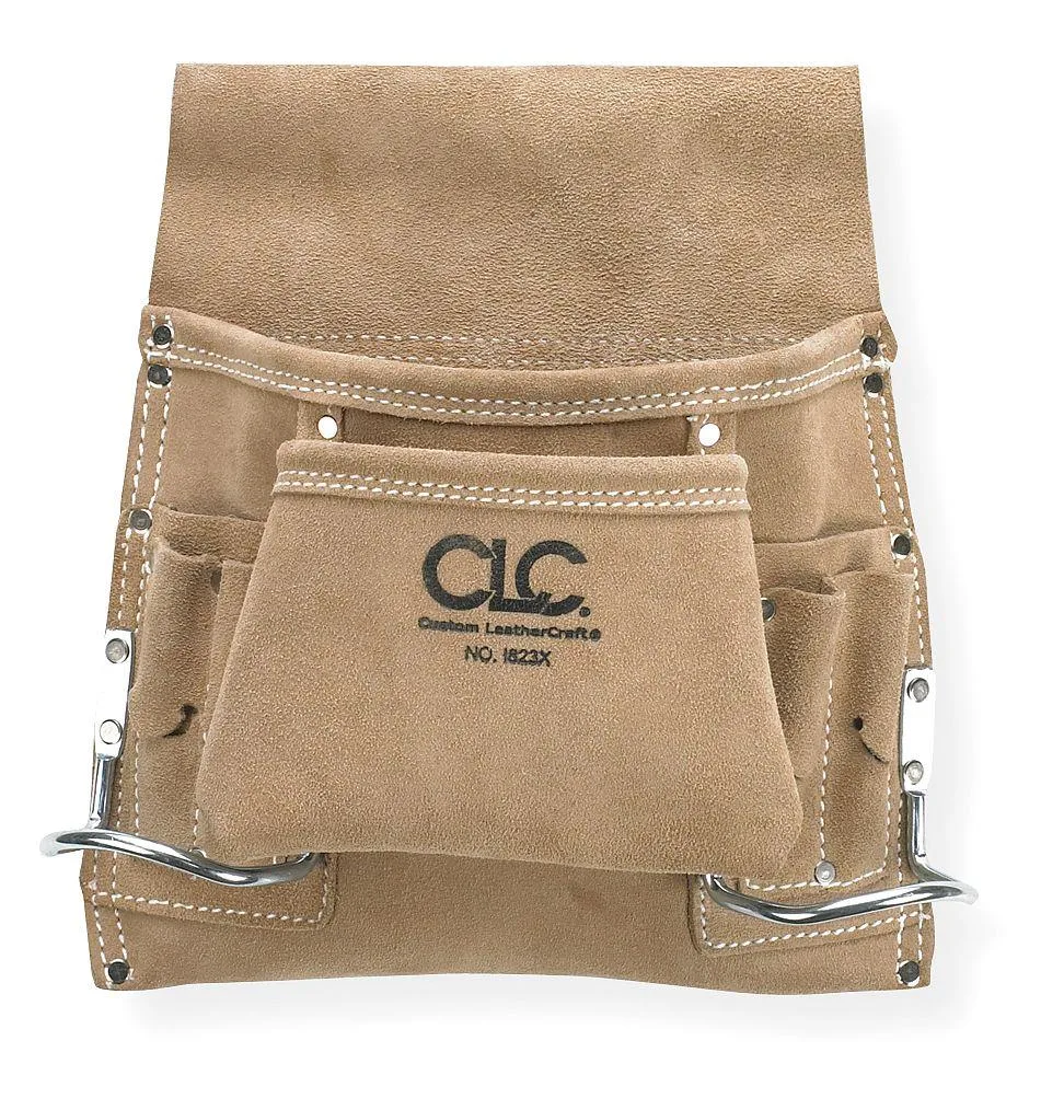 CLC CLC I823X Tan Suede Leather Tool Pouch 8 Pockets — product photo