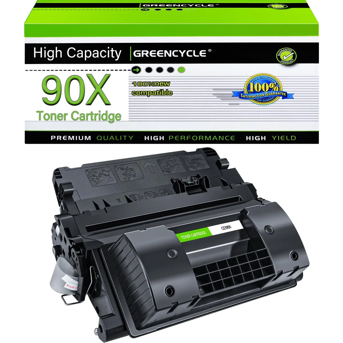 GREENCYCLE GREENCYCLE CE390X 90X Black High Yield Toner Cartridge 24000 Pages — product photo