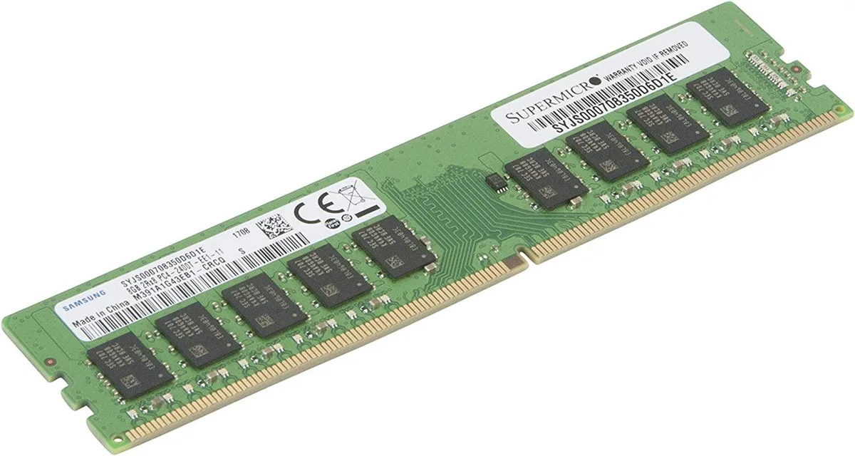 Supermicro Supermicro 8GB DDR4-2400 2RX8 ECC UDIMM desktop RAM — product photo