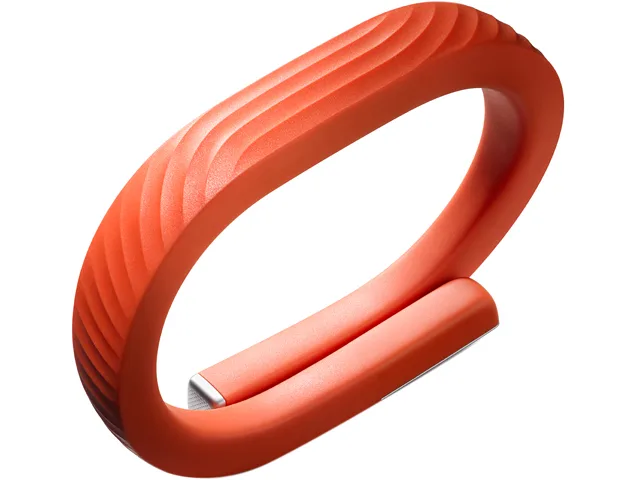 Orange wristband with grey clasp, large size, hypoallergenic rubber band