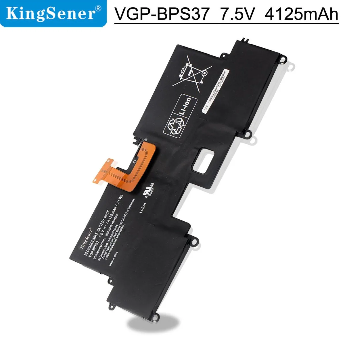 KingSener KingSener VGP-BPS37 4125mAh 7.25V laptop battery — product photo