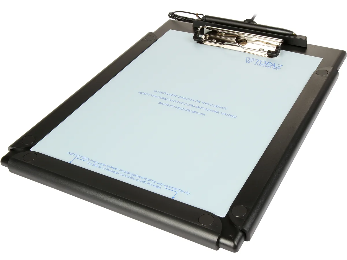 Topaz Systems, Inc Topaz Systems, Inc T-C912-HSB-R signature pad 8.5x10.0" letter size — product photo