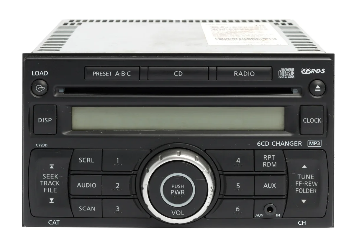 1 Factory Radio 1 Factory Radio 28185EM31C receiver 6-disc CD MP3 2007-09 Versa — product photo