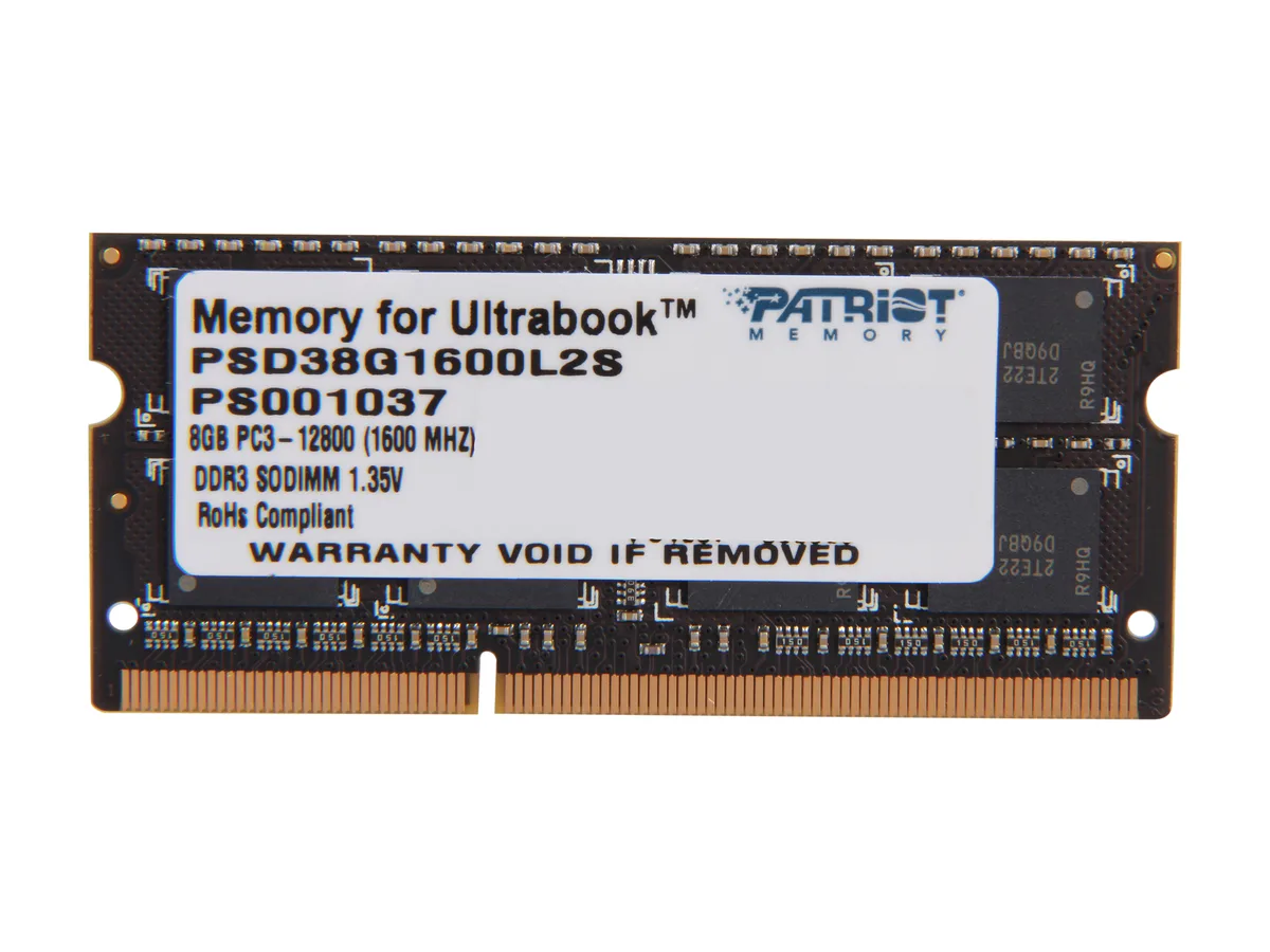 Patriot Memory Patriot Memory PSD38G1600L2S 8GB DDR3L 1600 laptop RAM — product photo