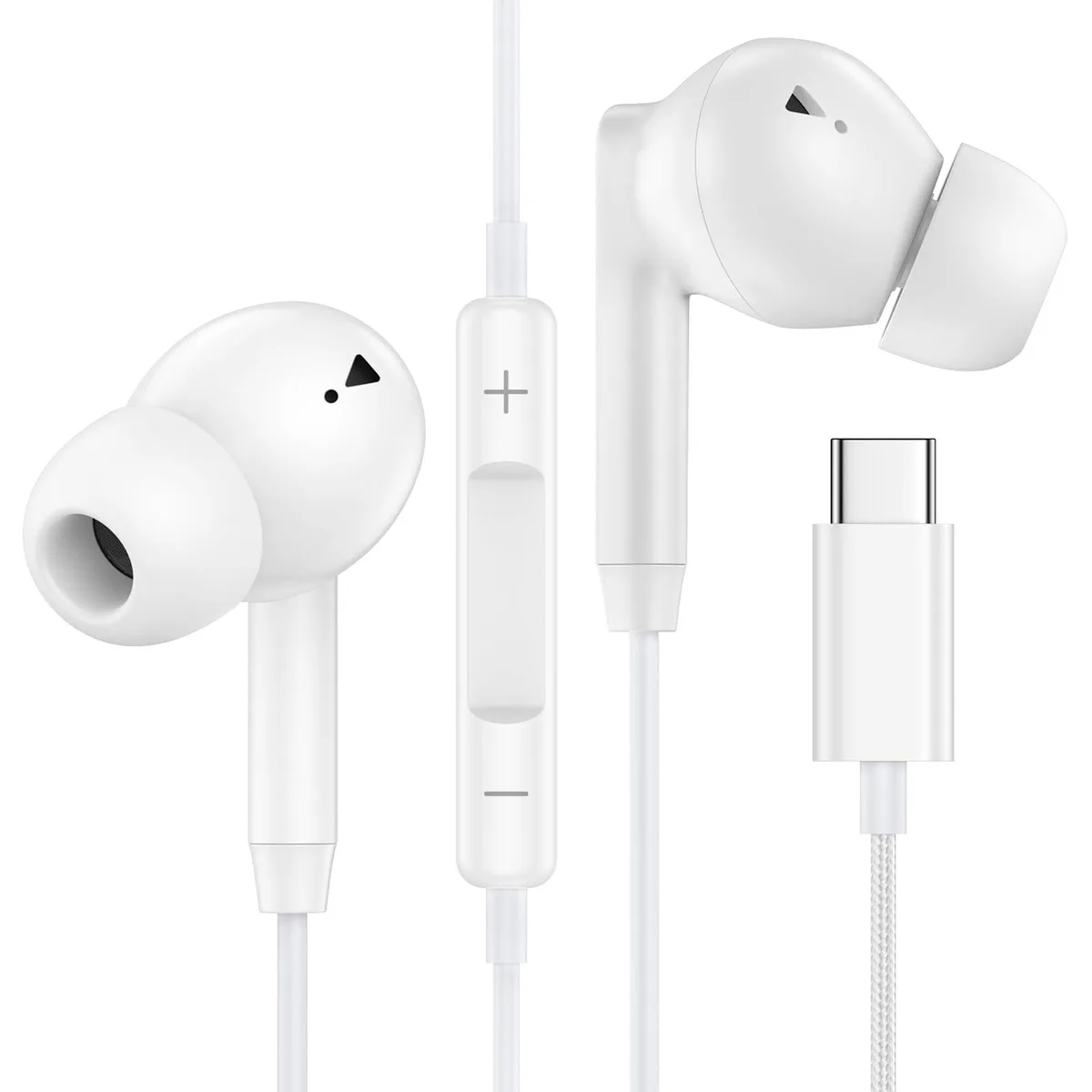 No Sew No Sew EASC07ssKT USB-C Wired In-Ear Headphones White — product photo