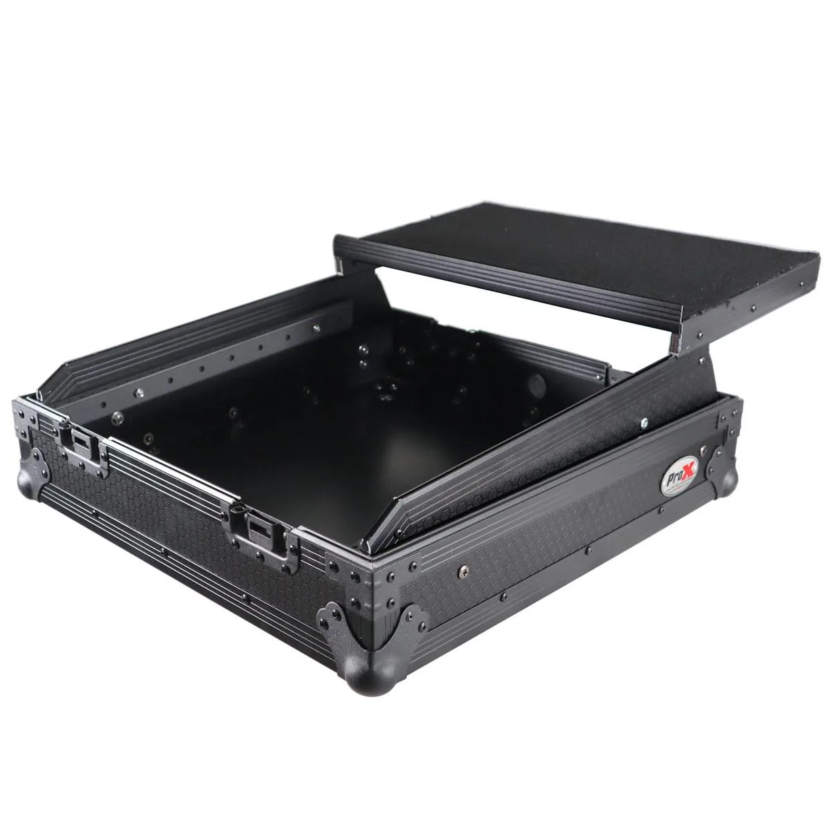 ProX ProX XS-19MIXLT 10U 19" Slanted Rackmount Mixer Case Black on Black — product photo