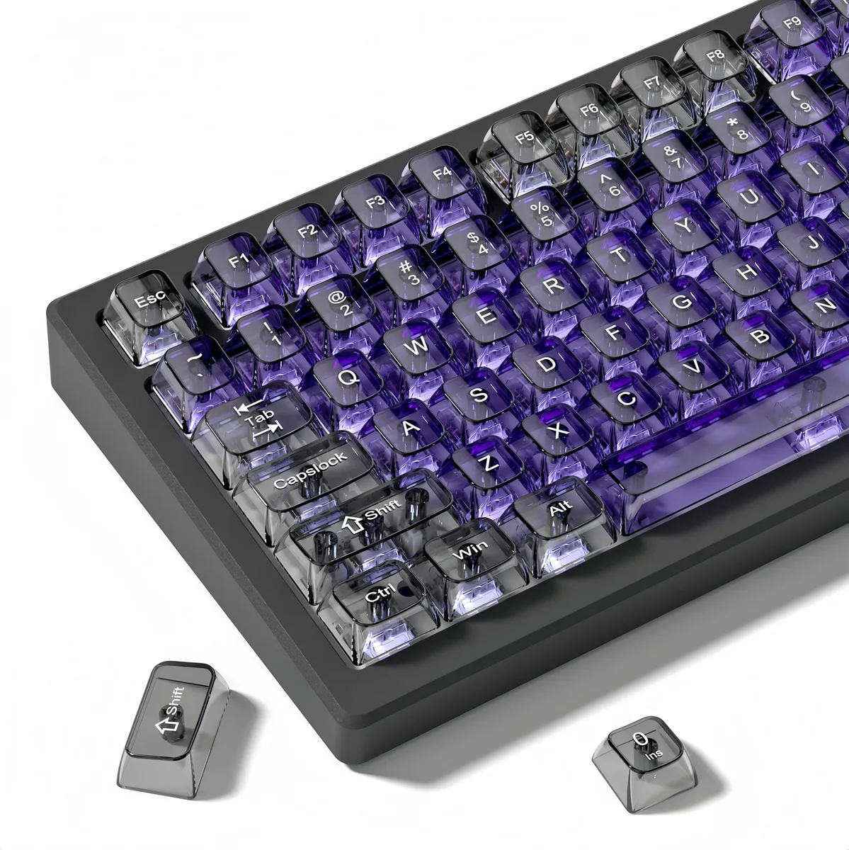 Womier Womier MDA Profile Jelly Keycaps 115-Key Purple Grey — product photo