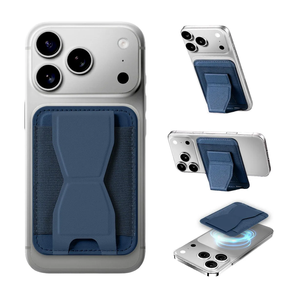 Viator Gear CXZJKBXJ-Blue MagSafe Wallet Stand Grip iPhone 12-17 6.2in Blue — product photo