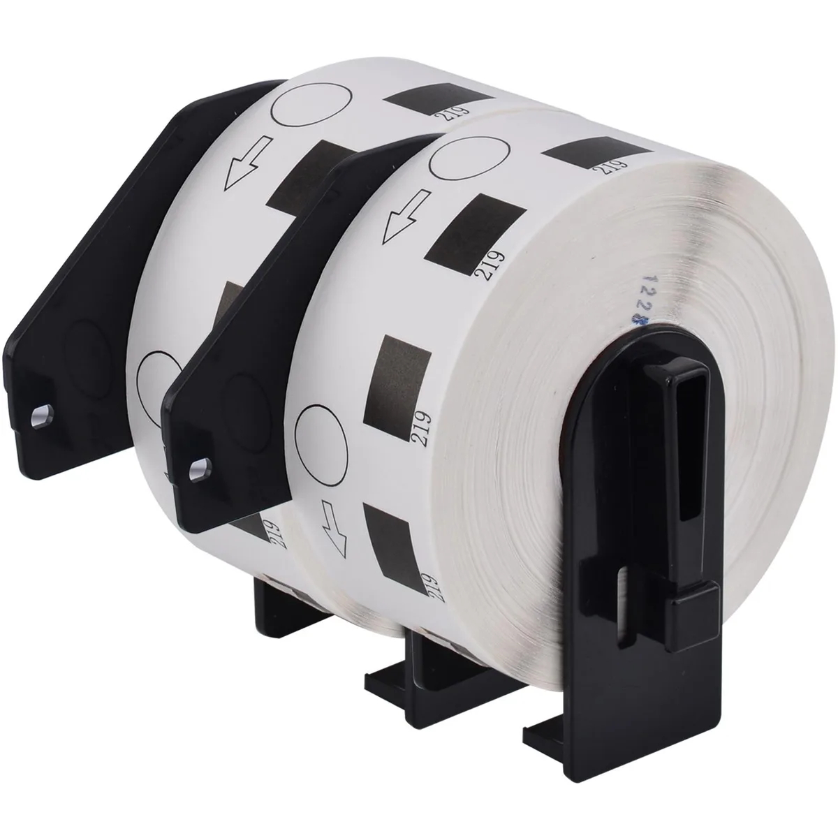 GREENCYCLE GREENCYCLE DK-1219 12mm Round Labels 2 Rolls 1200/Roll — product photo