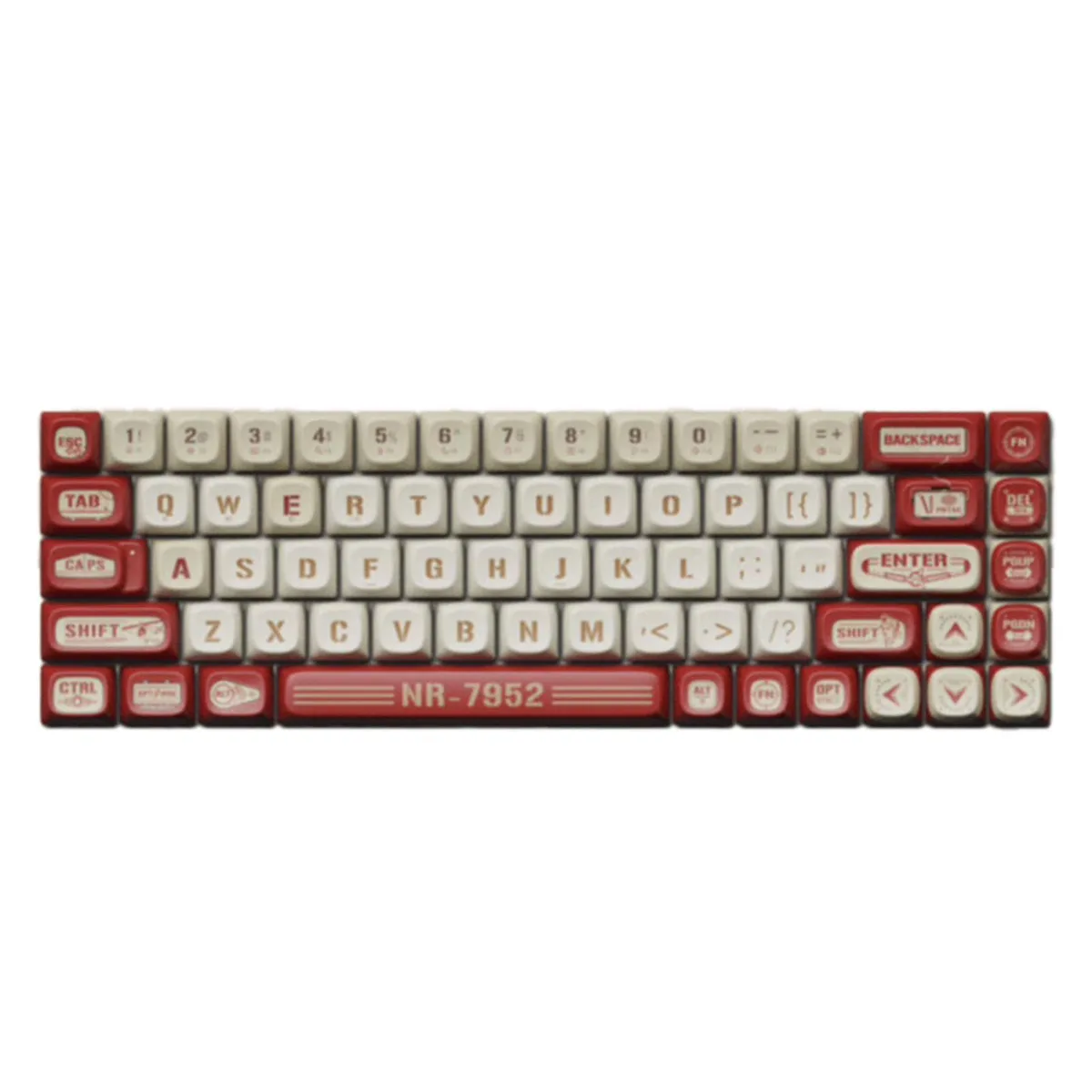 Lofree Lofree 038_ON105-RED 01 Keycap Set 68-Key PBT — product photo