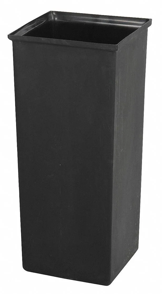 Safco Products Safco Products 9668 21 gal Square Heavy Duty Plastic Can Black 13 in — product photo