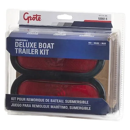 Grote Grote 53082-5 Trailer Lighting Kit, Oval Red 8-1/4 in — product photo