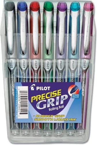 Pilot Pen Pilot Pen 28864 Precise Grip Rollerball Pen Extra-Fine .5mm 7 Pack Assorted — product photo