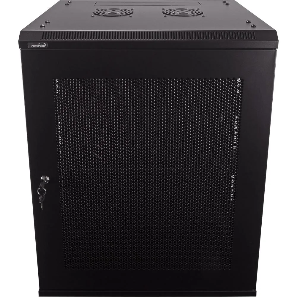 NavePoint NavePoint 15U Wallmount Cabinet 450mm Depth with Shelves, Fans — product photo