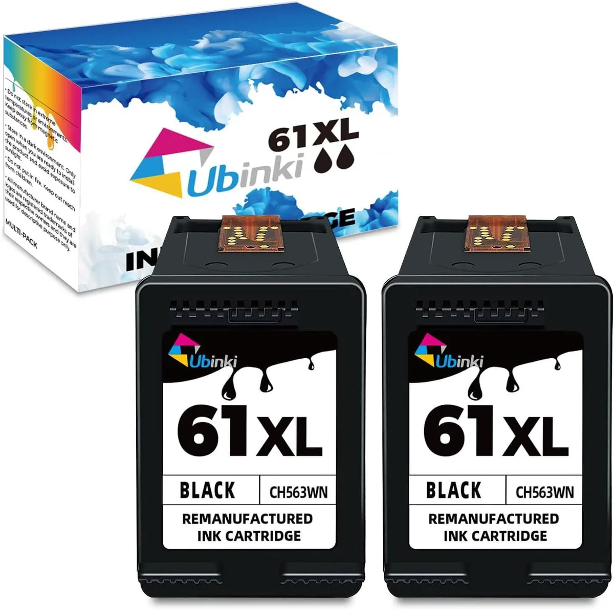 NuoTo NuoTo 61XL Black Ink Cartridge Ubinki 2 Pack — product photo
