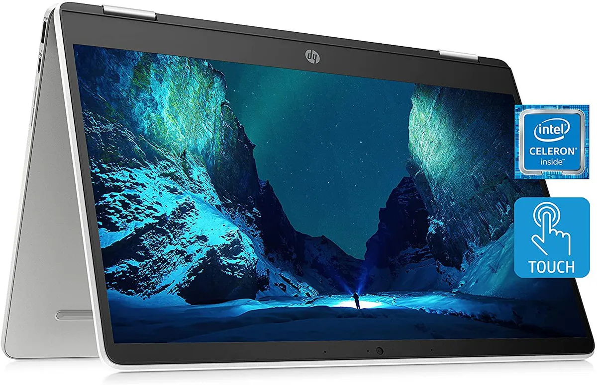 HP HP Chromebook x360 14 laptop Intel Celeron 4 GB RAM 32 GB eMMC 14.0" HD Chrome OS 2021 — product photo