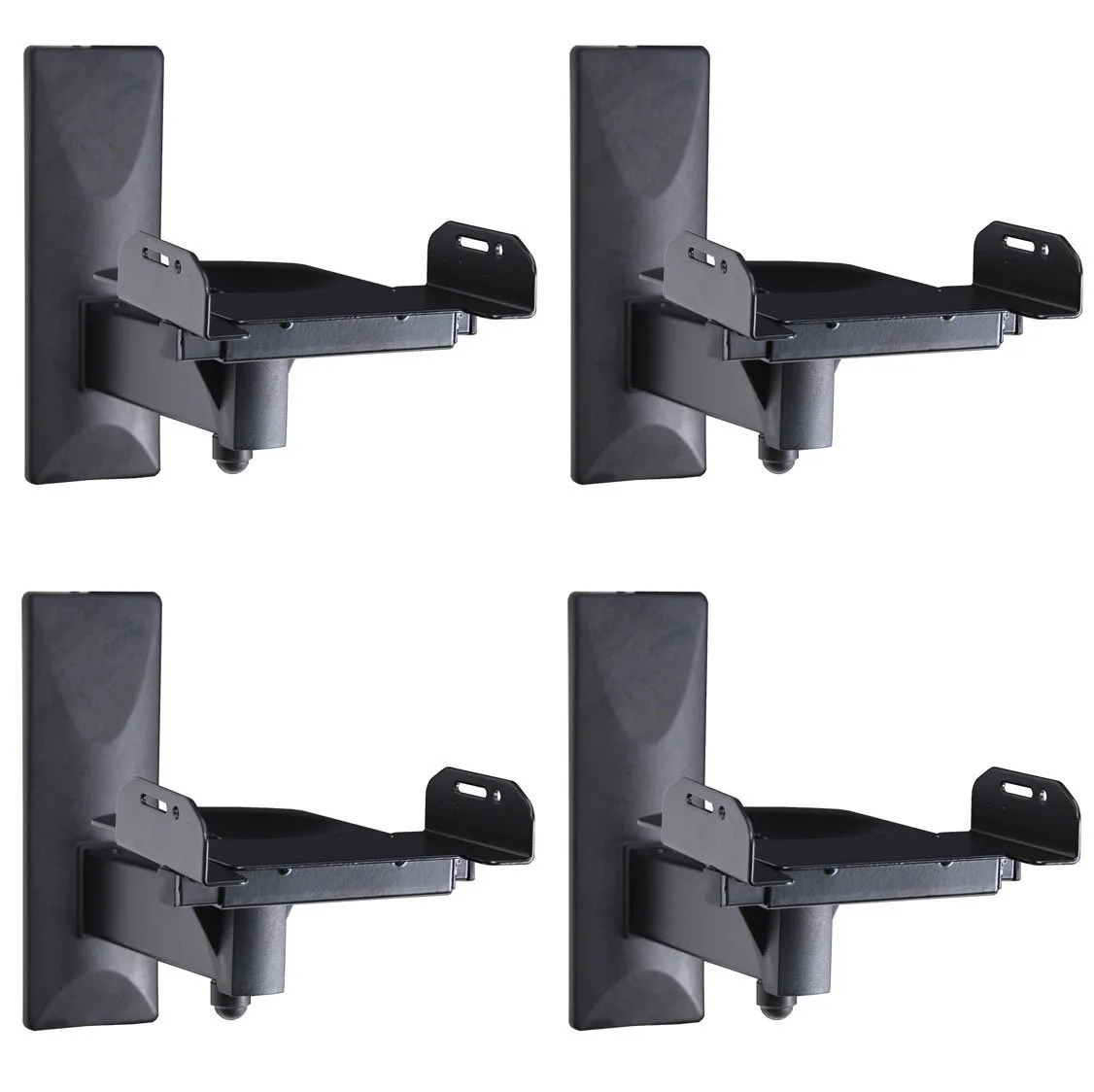 VideoSecu VideoSecu MS56BK 4-pack speaker wall mount tilt swivel 5.3-11" 33 lbs — product photo