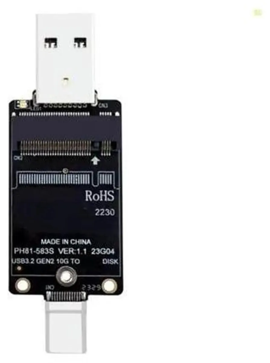 SMUGDESK SMUGDESK M.2 NVMe to USB Adapter USB 3.2 Gen2 10Gbps Dual USB-A USB-C 2230 — product photo
