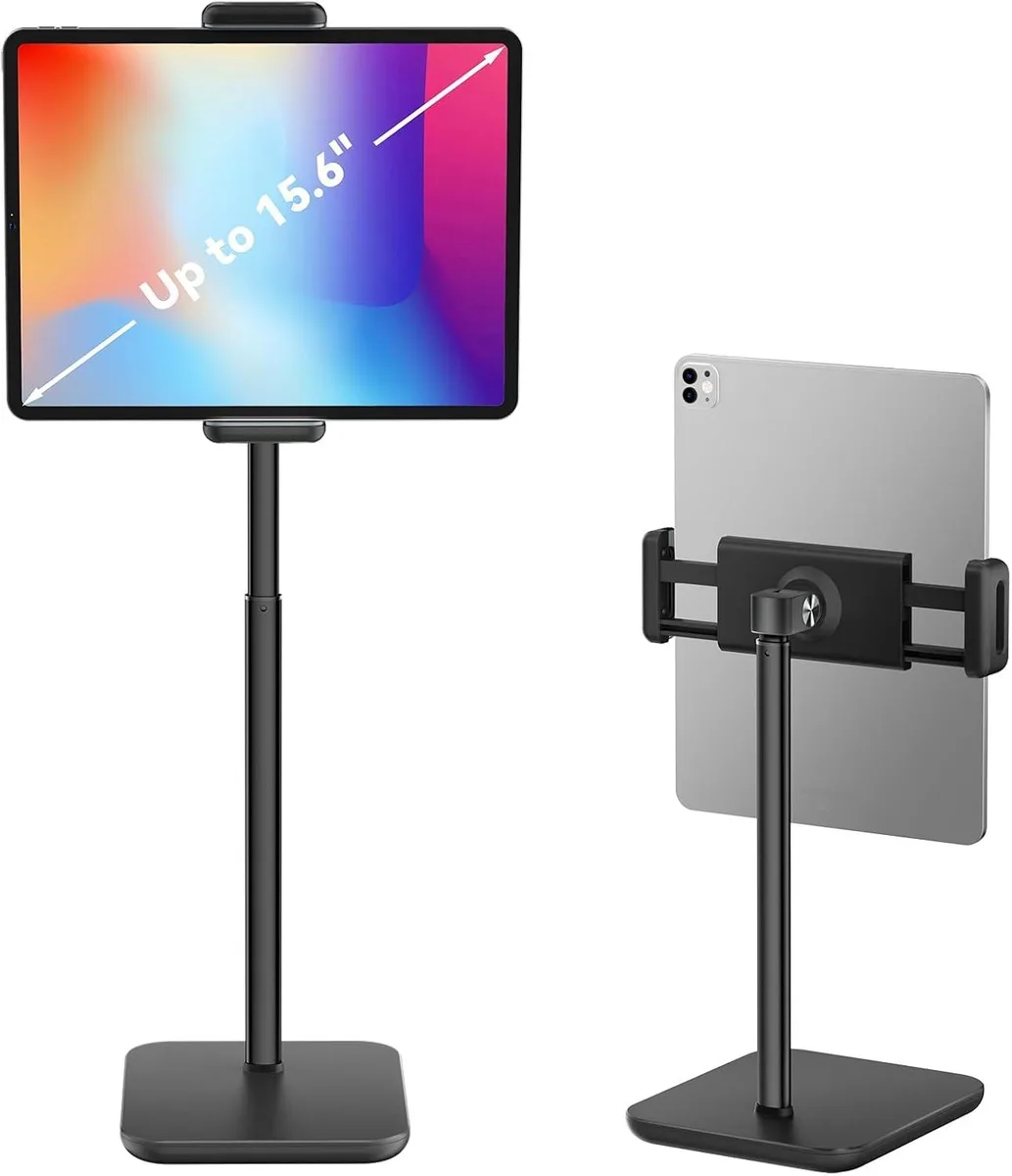 BFKK BFKK Adjustable Tablet Stand 21" Height 360° Swivel 4.7-15.6" Black — product photo