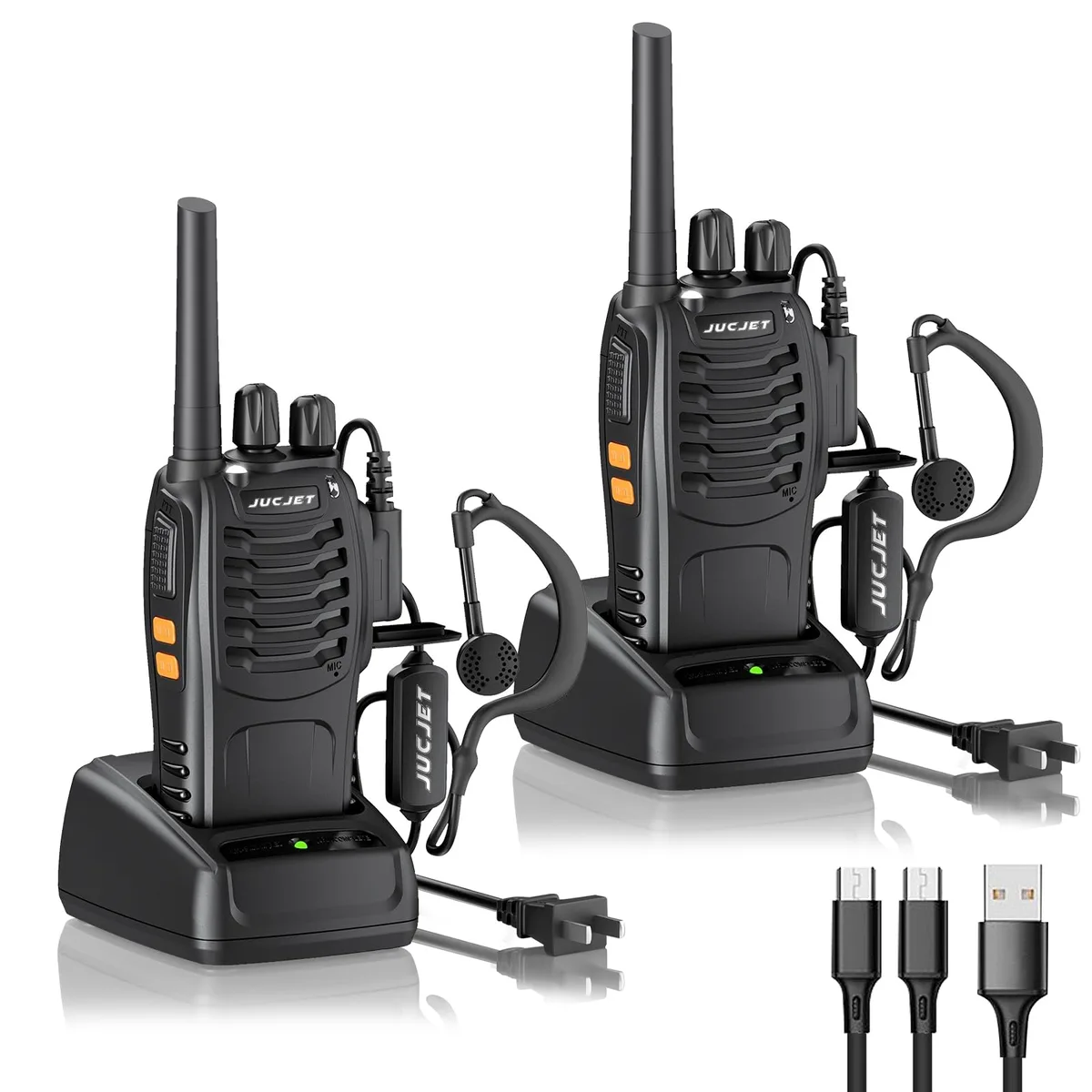 KEHIPI KEHIPI BF-888S 16-channel UHF two-way radio 2-pack with earpieces — product photo