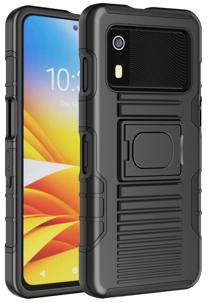 Nakedcellphone Nakedcellphone Rugged Hybrid Ring-Grip Stand Case for Zebra EM45 RFID Mobile - Black — product photo