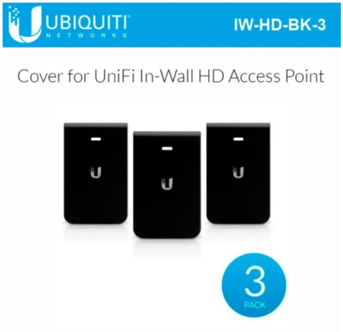 Ubiquiti Networks Ubiquiti Networks IW-HD-BK-3-PACK Black Cover 3-Pack for In-Wall HD AP — product photo