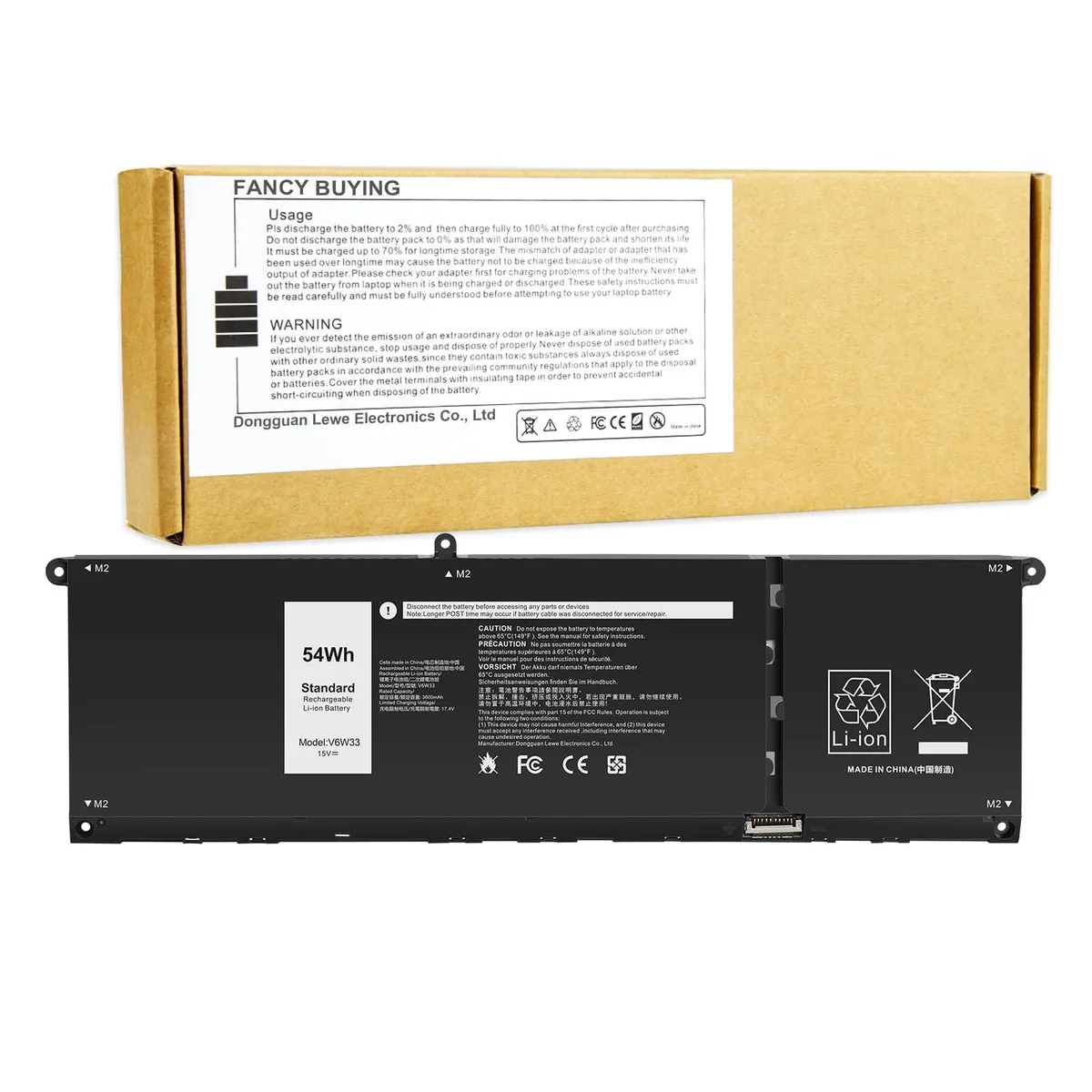  DELL V6W33 54Wh laptop battery for Latitude Vostro Inspiron — product photo