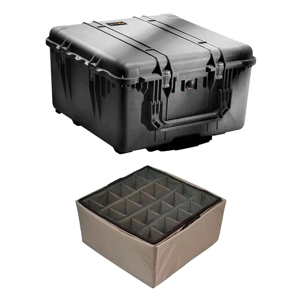 Pelican Products, Inc. Pelican 1640 Watertight Wheeled Hard Case with 1645 Divider Set, Black — product photo
