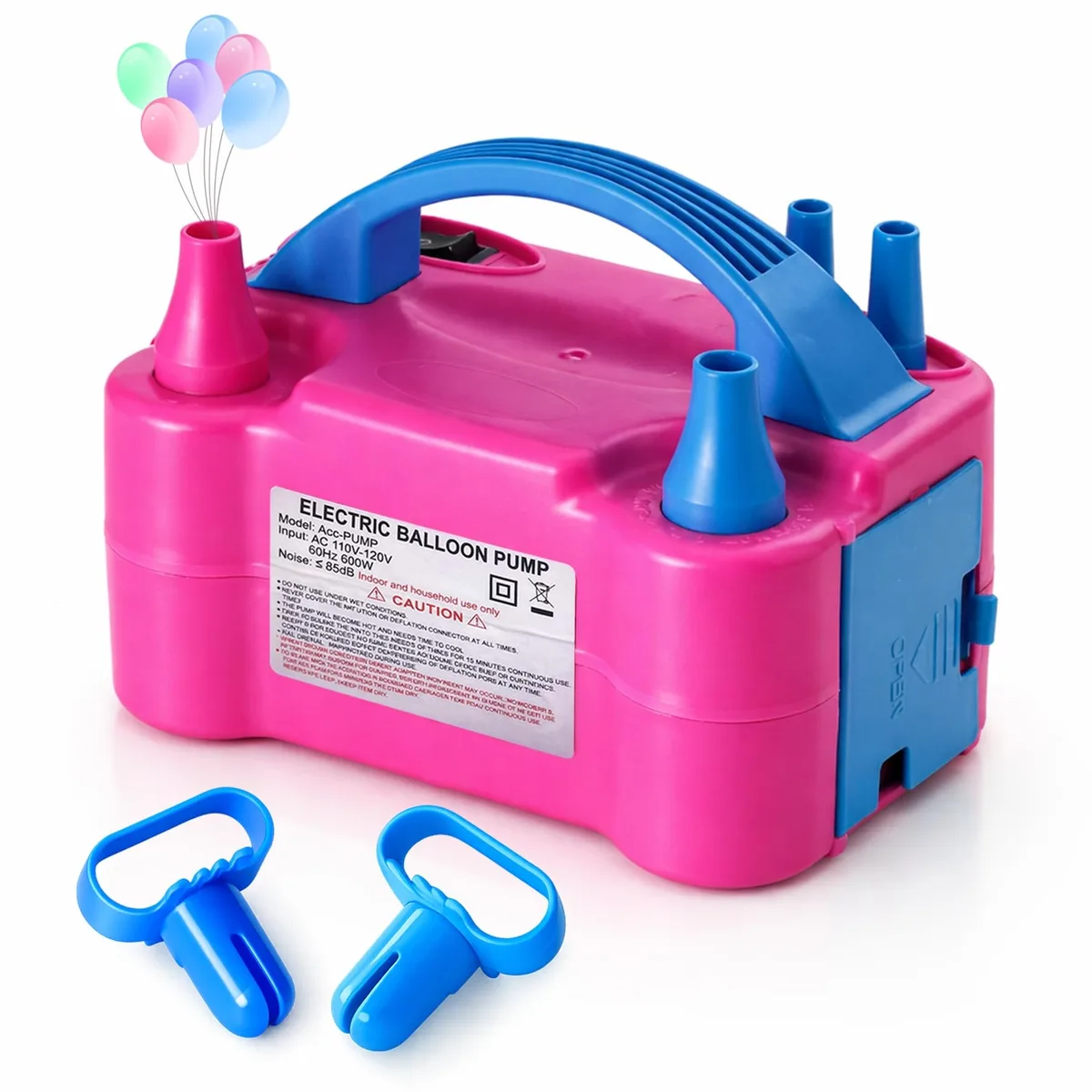  Acclsoop PUMP Electric Balloon Pump Dual Nozzle Pink — product photo