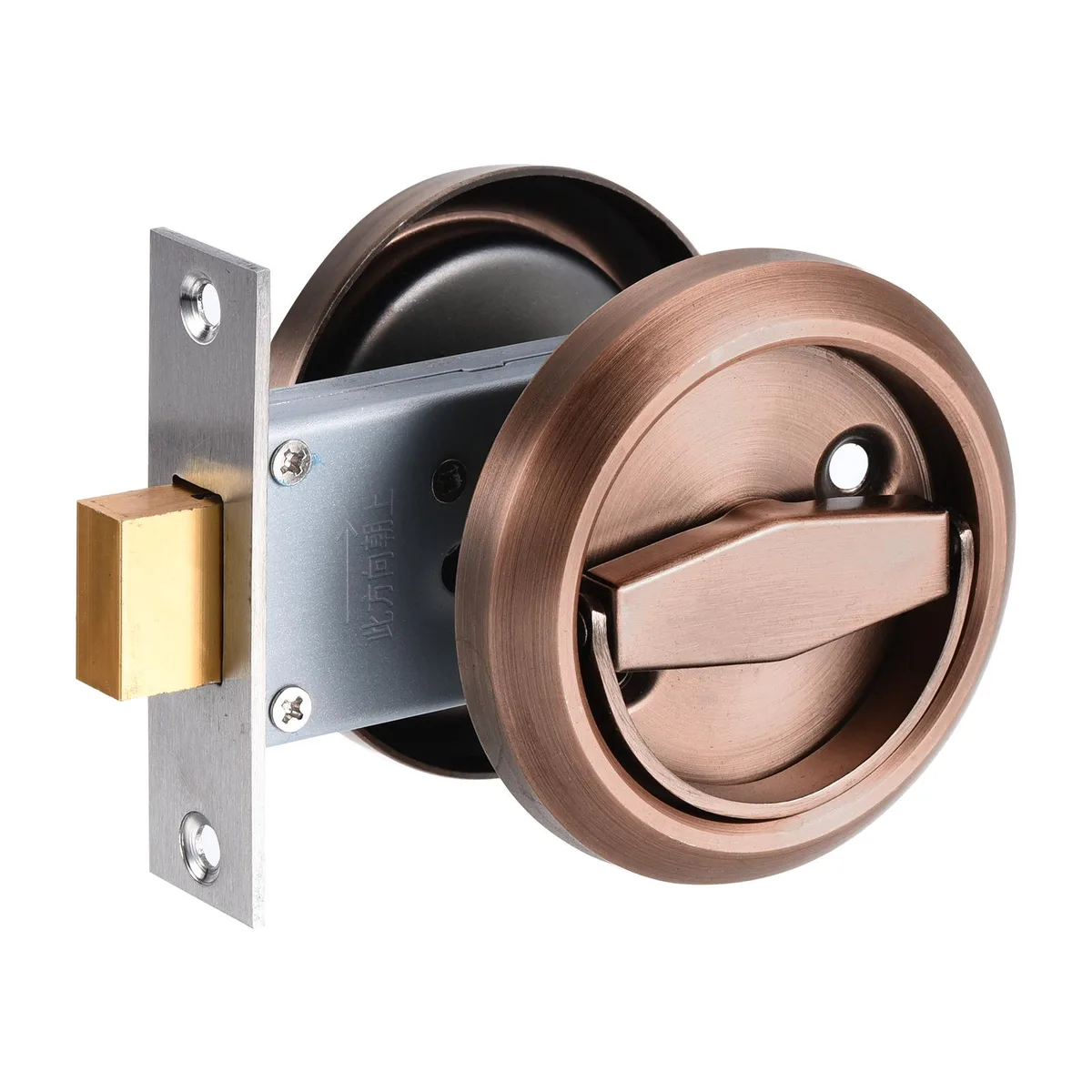 Unique-Bargains Unique-Bargains Recessed Door Lock 94 x 75mm Red Bronze — product photo