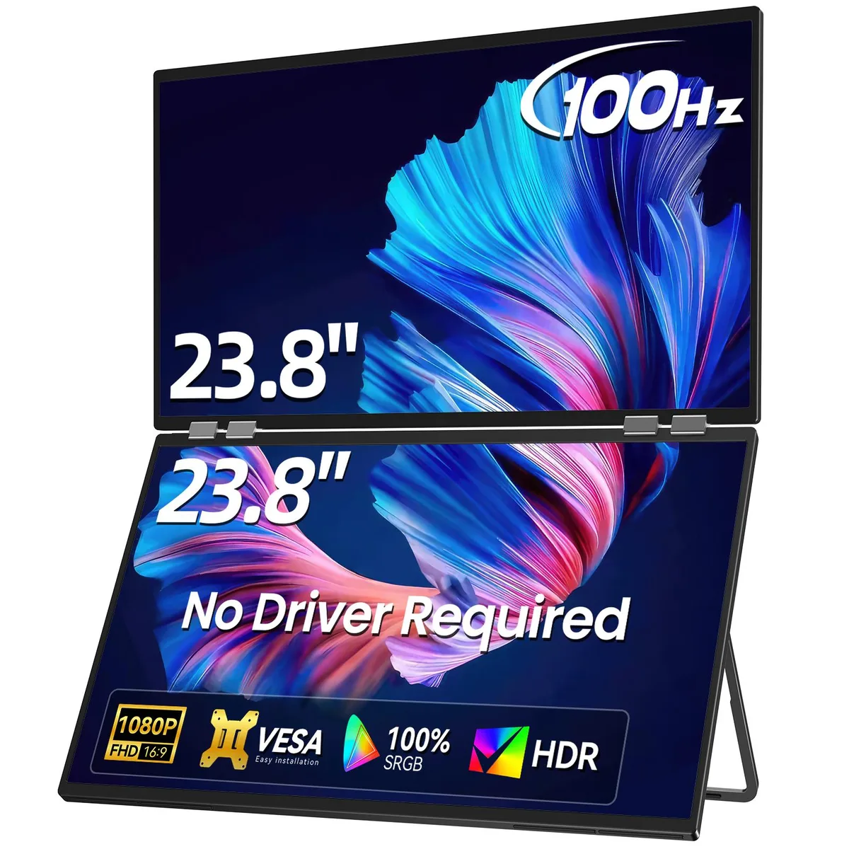Uperfect Uperfect Delta 23.8" 1080P 100Hz HDR Dual Portable Monitor — product photo