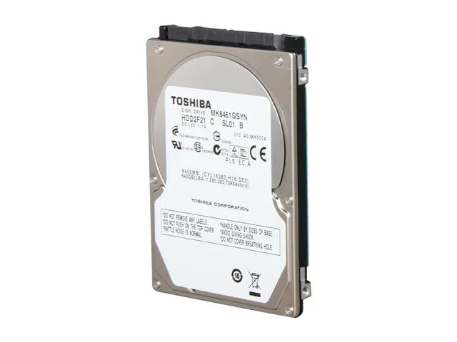 Toshiba Toshiba MK6461GSYN 640GB 7200 RPM 16MB Cache SATA 3.0Gb/s 2.5" laptop hard drive — product photo