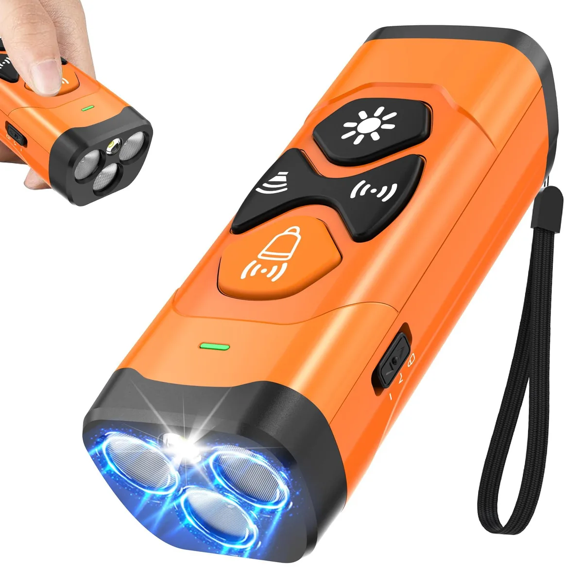 Nasebila Y00004-1 3X Ultrasonic 23ft Anti Barking Device Orange Black — product photo
