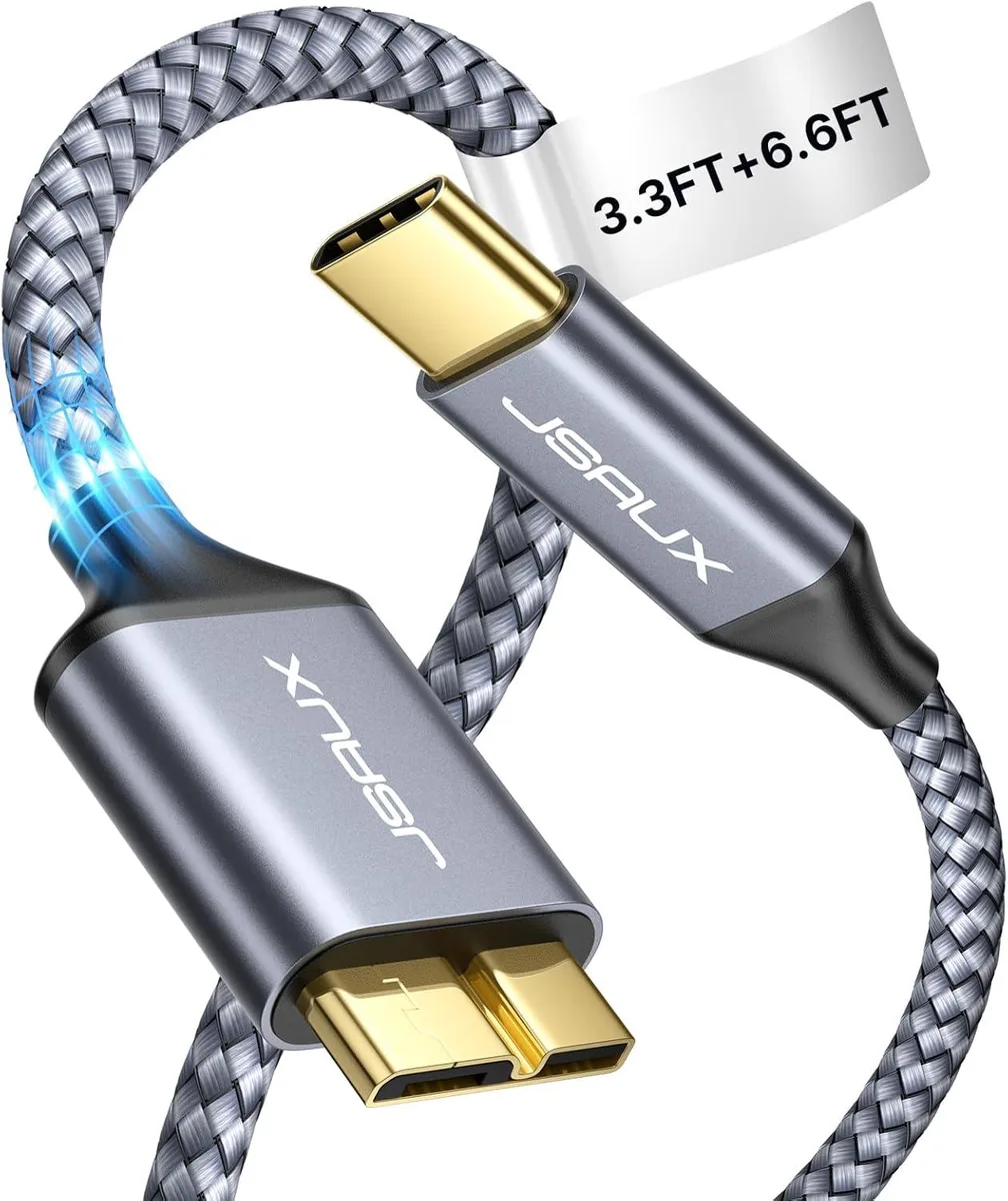 Kootion Kootion USB 3.1 Micro B to USB C cable 3.3ft 6.6ft 10Gbps — product photo