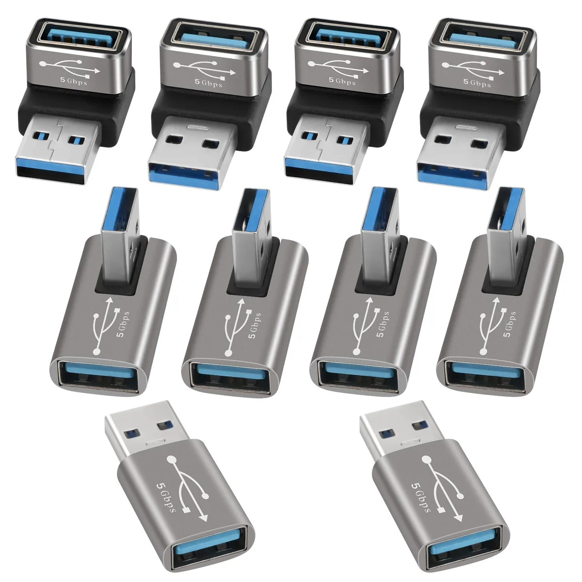 BUCIER BUCIER USB 3.0 adapter 10 pack 90 degree 5 angles — product photo