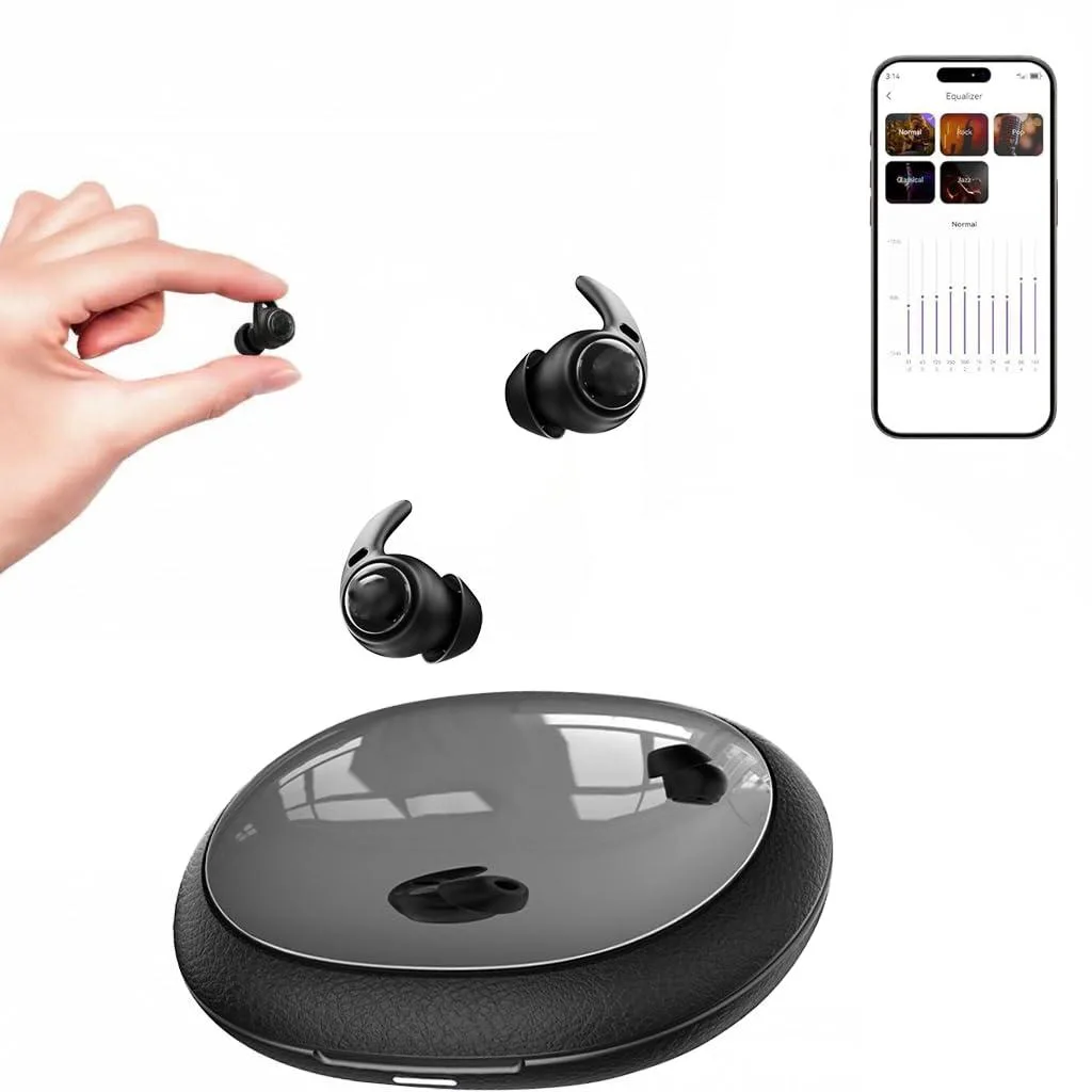 No Sew No Sew NE76 Sleep Earbuds Bluetooth 6.0 164 Languages Black — product photo