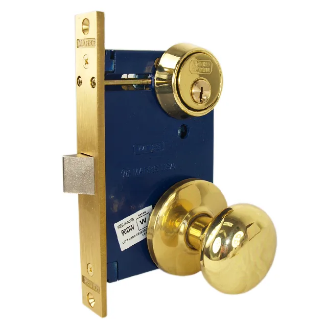 Marks USA Marks USA 22DW-3-RH Polished Brass Right Hand Mortise Door Lock — product photo