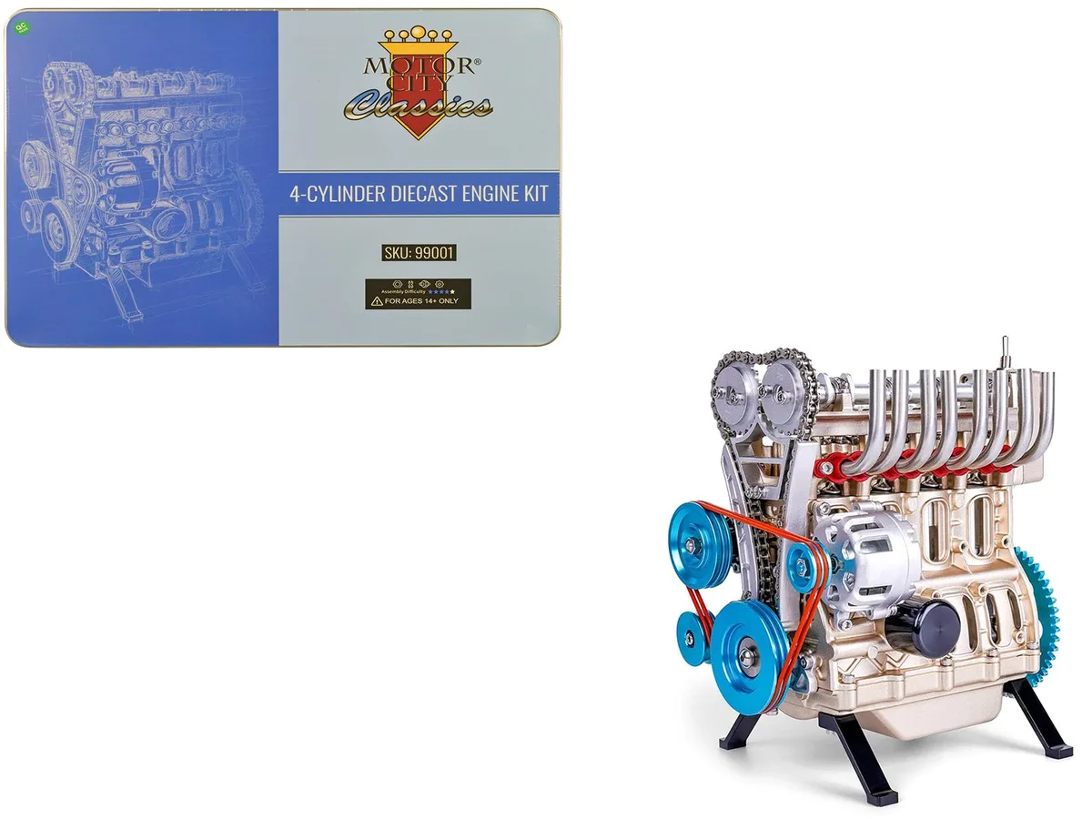 Motor City Classics Motor City Classics 4-Cylinder Die-Cast Engine Model Kit 300 parts — product photo