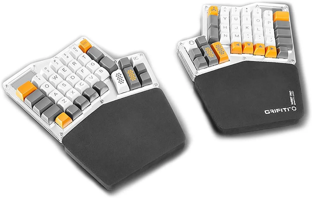 Emerson Emerson Fat Wrist Pad Ergodox 2 Piece Set 6.5 x 4.2 x 0.75 Black Nylon — product photo