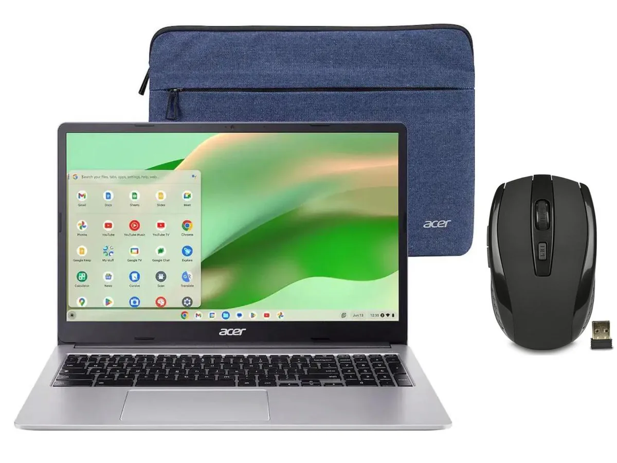 Acer America Acer America Chromebook 15.6" Intel Celeron N4500 4GB 64GB Chrome OS Silver with Wireless Mouse — product photo