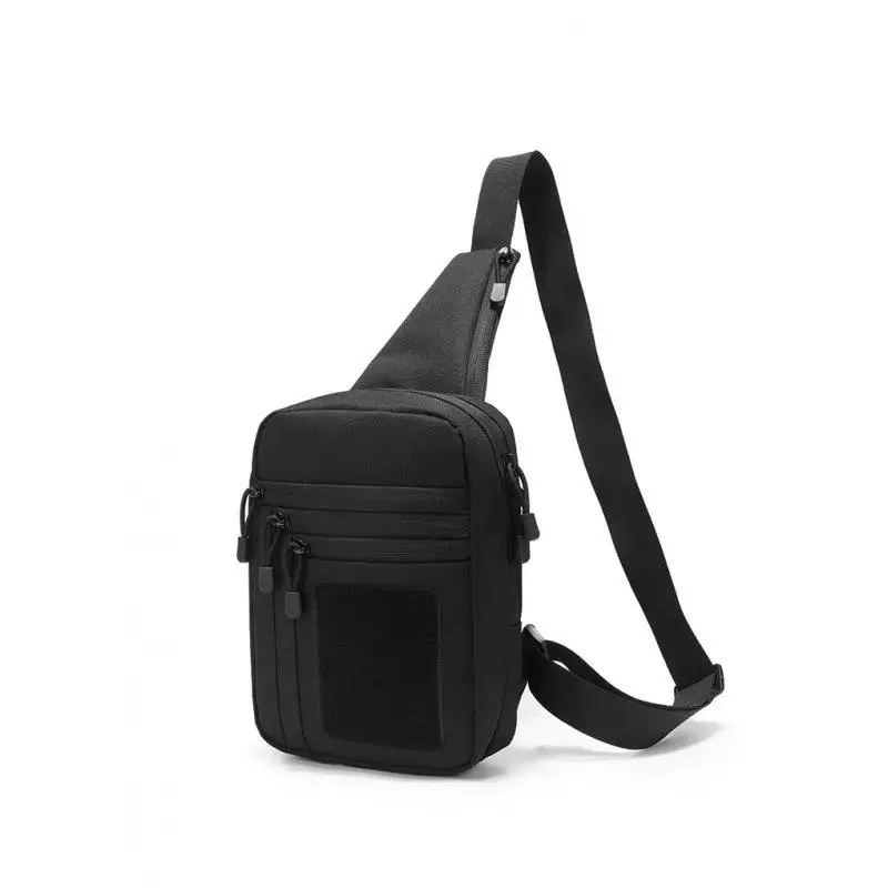 NO. NO. Compact Tactical Sling Pack Black Nylon with Concealed Carry Holster — product photo