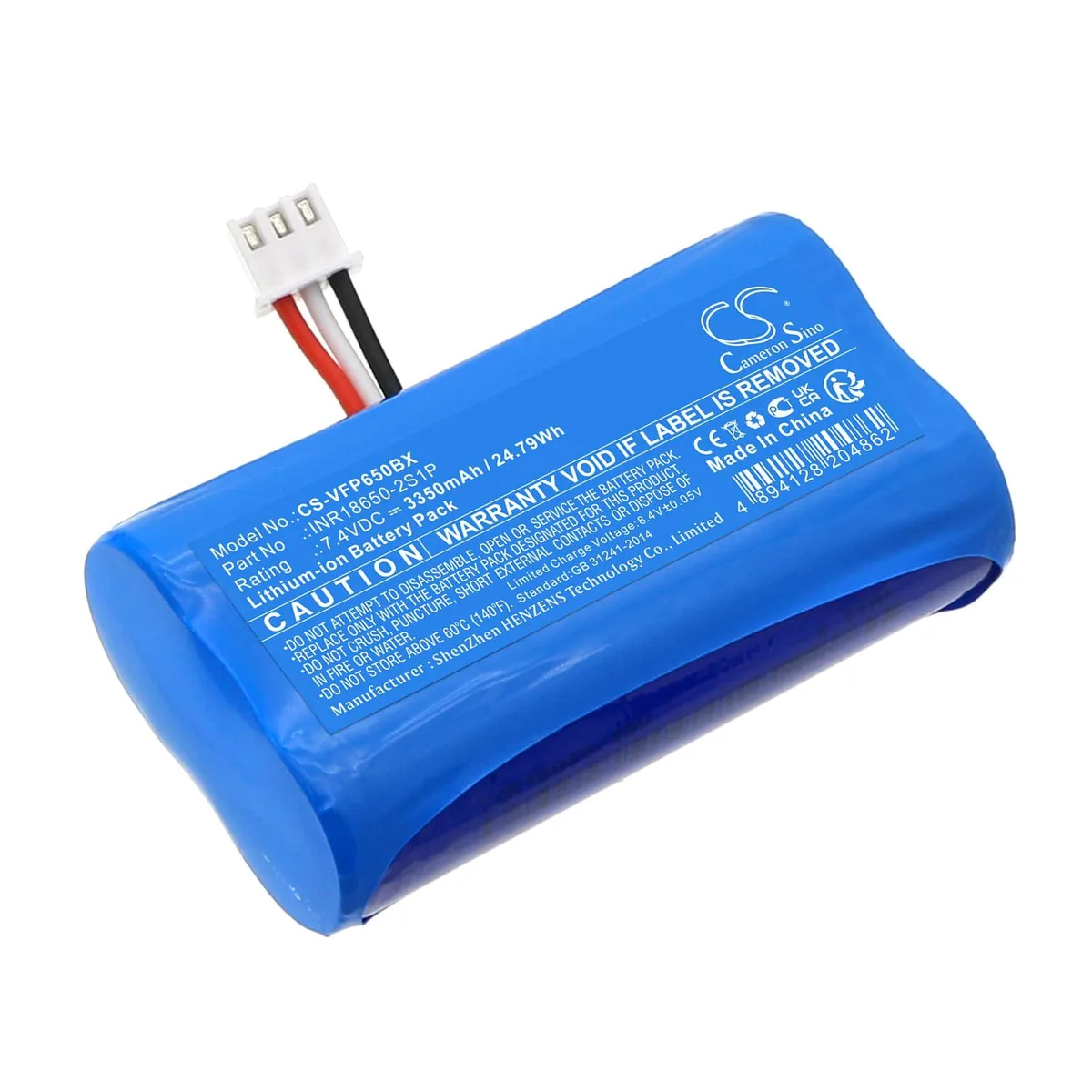  Cameron Sino T650p Battery INR18650-2S1P 3350mAh 24.79Wh — product photo