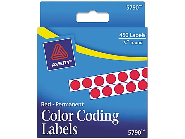 Avery Avery 5790 Red Labels 450 Pack — product photo