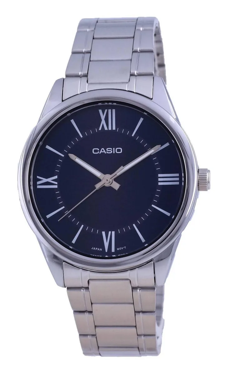 CASIO CASIO MTP-V005D-2B5 Blue Dial Stainless Steel Quartz Watch — product photo