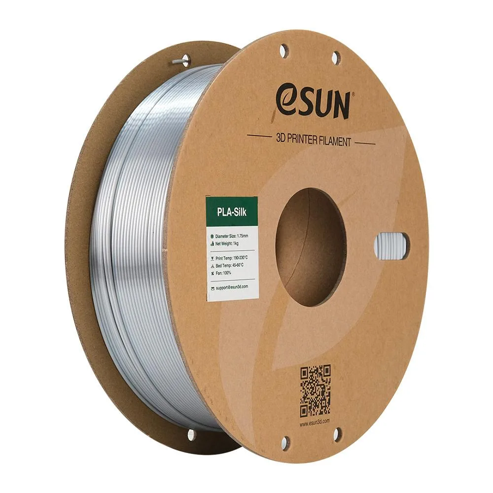 eSUN eSUN Silk PLA Filament 1.75mm 1KG Sliver 3d printers accessory — product photo