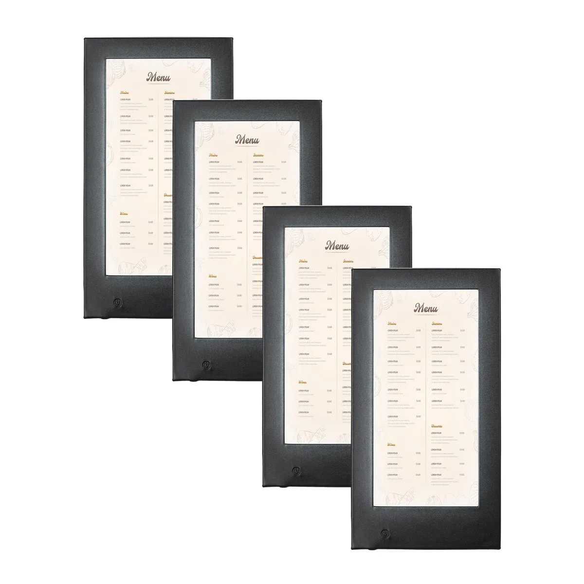 Yescom USA, Inc. Yescom USA, Inc. 26MNC008-1PL5X11X4 LED Backlit Menu Holder 4 Pack accessory — product photo